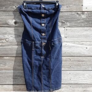 ‼️PRICE IS FIRM‼️EUC Baby Phat Denim Strapless Dress